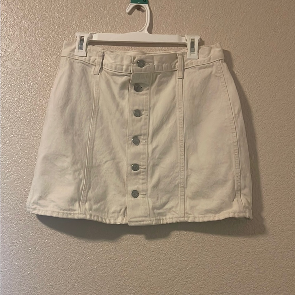 Levi's Cream A-Line Mini Skirt Casual
